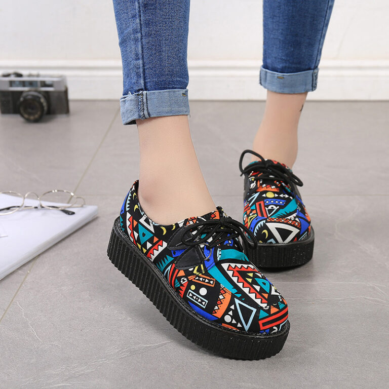 Harajuku British Style Retro Platform Shoes For Spring - Image 4