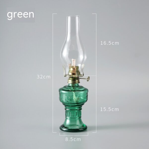 Retro Vintage Glass Kerosene Lamp - Image 9