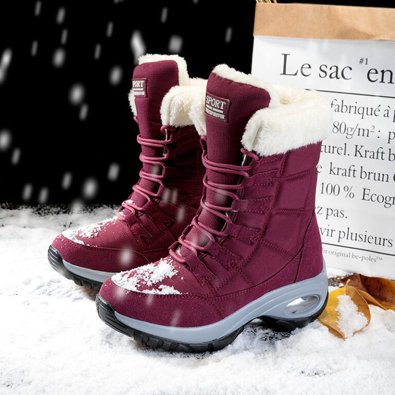 Snow Boots Women Winter Plus Velvet Warm Cotton Shoes Thick-soled Outdoor - Image 3