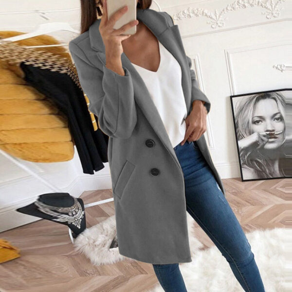 Medium Long Wool Coat - Image 10