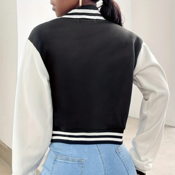 Women's Polyester Baseball Jacket - Image 2