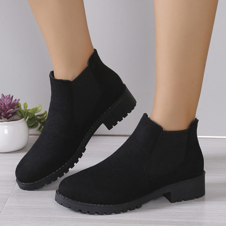 Women's Fashion Personality Chunky Heel Ankle Boots - Image 7