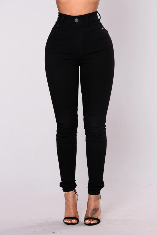 Ultra High Waist Stretch Hip Lift Denim Skinny Pants - Image 6