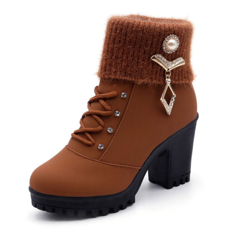 Women's Martin boots with wool and cashmere - Image 7