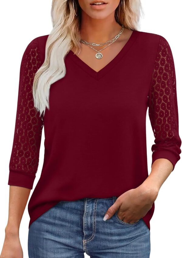 Hollow-out Lace Tops Casual Loose - Image 6