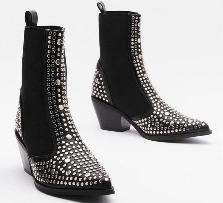 Plus size rivet elastic women's boots - Image 4