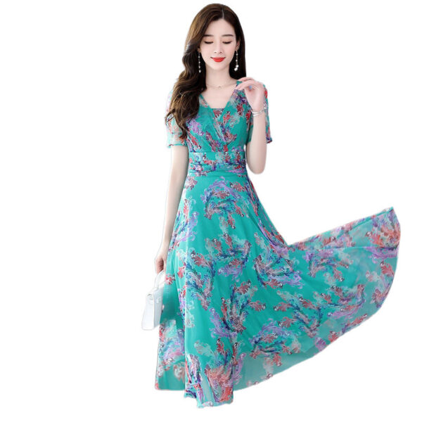 Long Slimming Chiffon Dress - Image 4