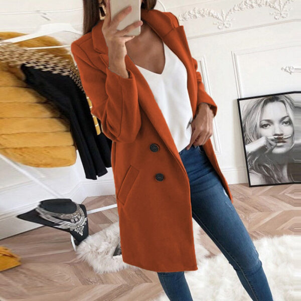 Medium Long Wool Coat - Image 3