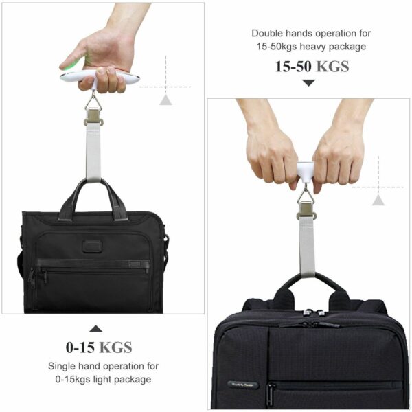 Portable LCD Digital Luggage Weight Scales Hanging Suitcase Baggage Travel Scale With Belt For Electronic Weight Tool 50kg 110lb - Image 3