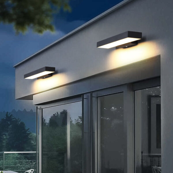 Modern Simple Stainless Steel Outdoor Villa Courtyard Waterproof Entrance Induction Lamp