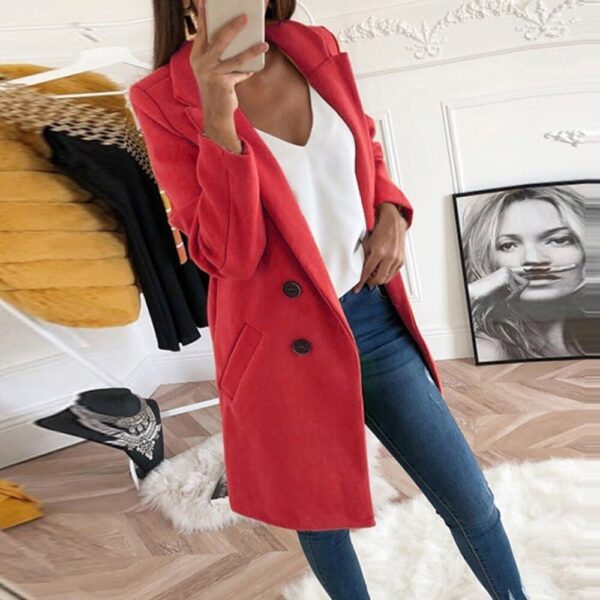 Medium Long Wool Coat - Image 2