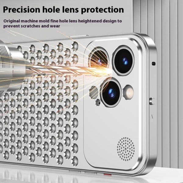 Applicable To Iphone15 Phone Case New Spring Fastener Aromatherapy Heat Dissipation Aluminum Alloy Case - Image 4