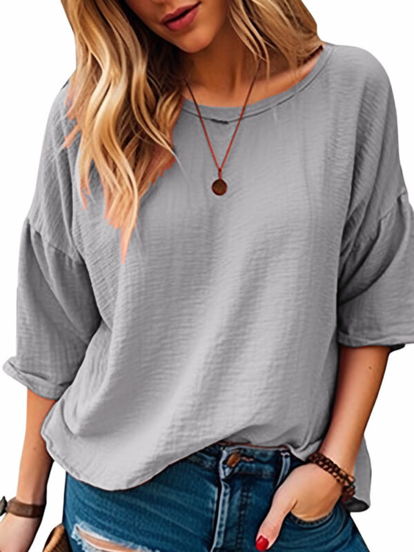 Fashion Women's Wear Comfortable Three-quarter-length-sleeved T-shirt - Image 8