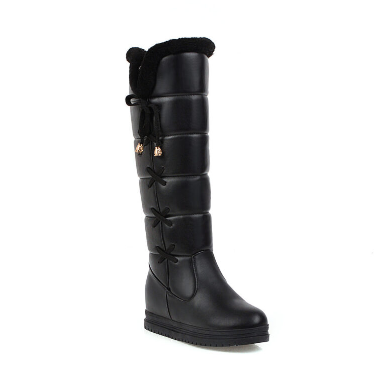 Simple Casual Plus Size Women's Knee-high Snow Boots - Image 5