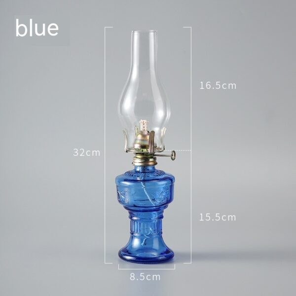 Retro Vintage Glass Kerosene Lamp - Image 6