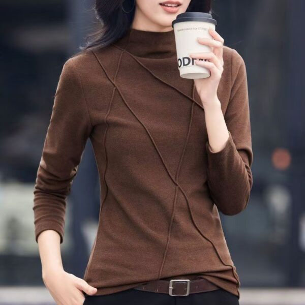 Half Turtleneck Bottoming Shirt Women's - Image 4