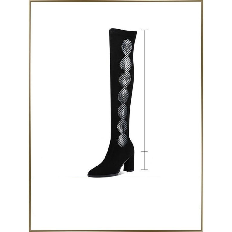 High-heeled Pointed Toe Slim Long Boots - Image 2