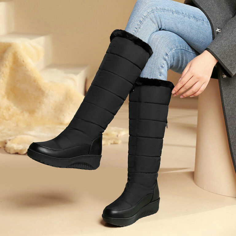 Women's Mid-calf Comfortable Platform Waterproof Down Cotton Snow Boots