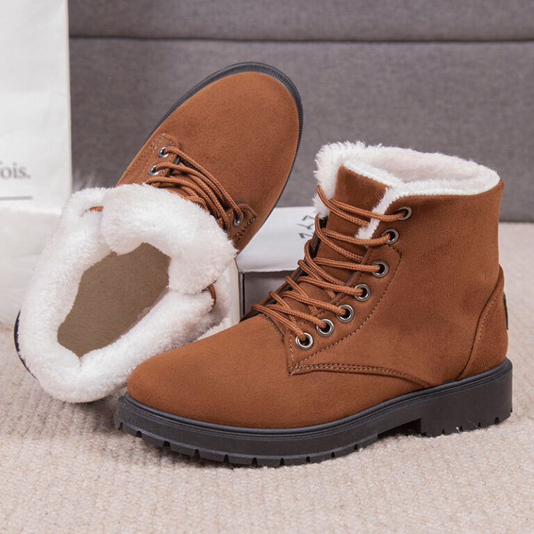 Snow Boots Fleece-lined Thickened Shoes Winter Warm Non-slip - Image 4