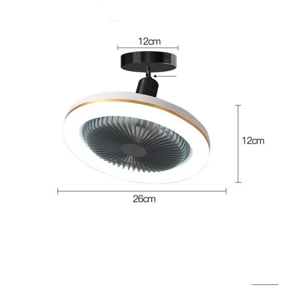 Restaurant Bar Modern Simple Small Ceiling Fan Light - Image 2