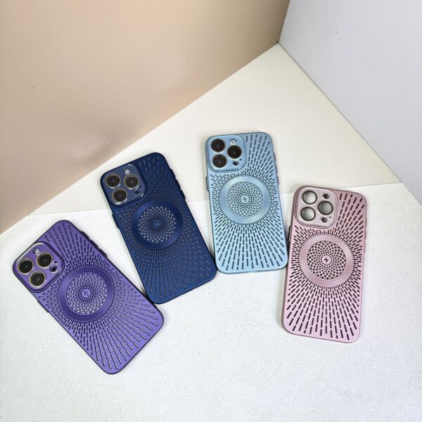 Phone Case Breathable Heat Dissipation Network Shell Magnetic Charging Skin Feeling Protective Cover - Image 6