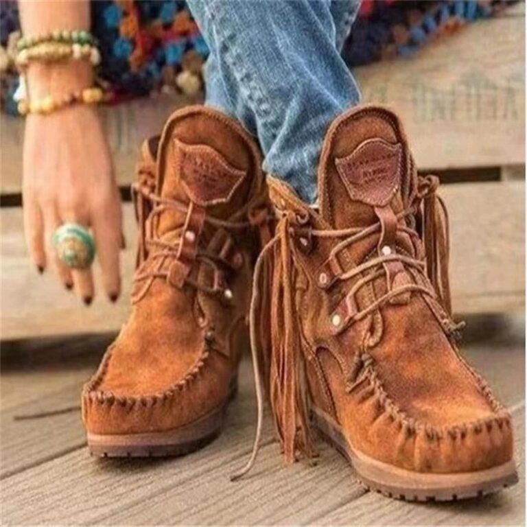 Fashion Simple Ladies Fringed Short Boots - Image 4