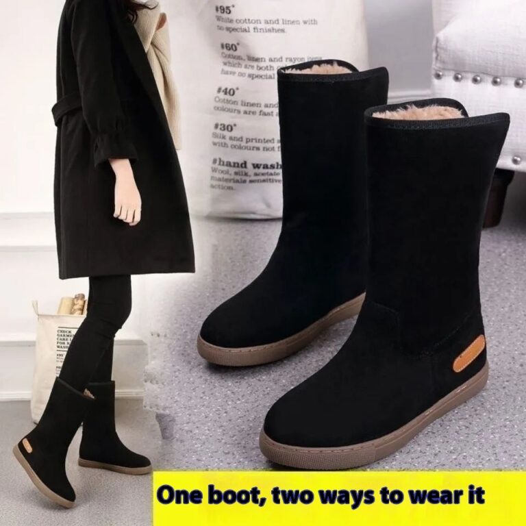 Women's Non-slip Platform Cotton-padded Boots Flat Winter - Image 2