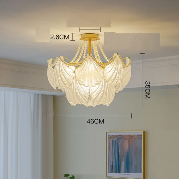 Luxury Pearl Shell Glass Living Room Pendant Lamp - Image 2