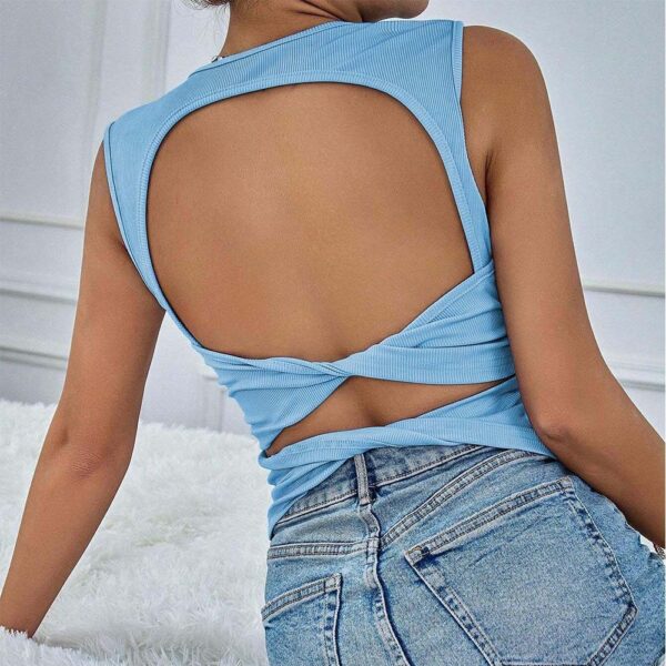 Women's Fashion Slim Fit Backless Top - Image 5