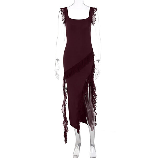 Female Summer Fashionable Stringy Selvedge Stitching Temperament Dress - Image 3