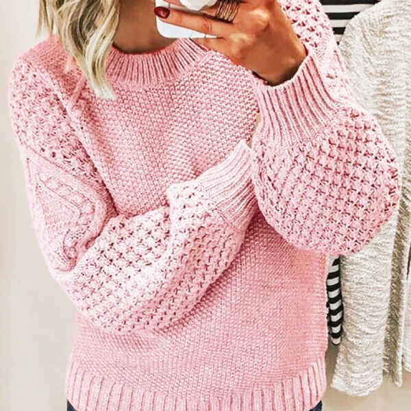 All Match Solid Color Thick Warm Sweater - Image 5