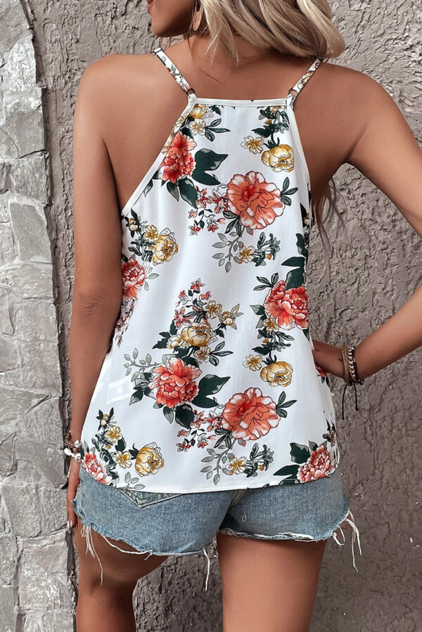 Fashion Floral Lace Stitching V-neck Sling Vest - Image 7