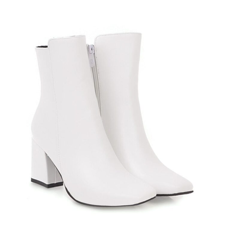 high-heeled ankle boots - Image 3