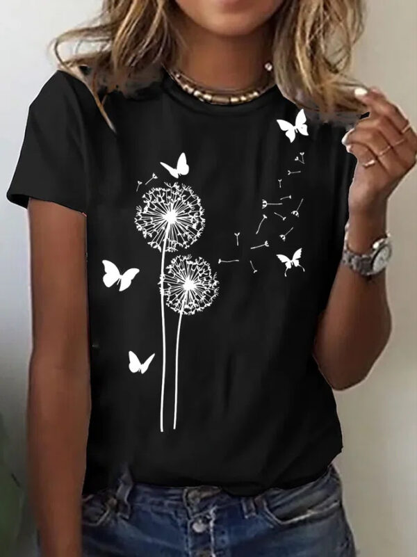 Women's Fashion Casual Round Neck Loose T-shirt - Image 10