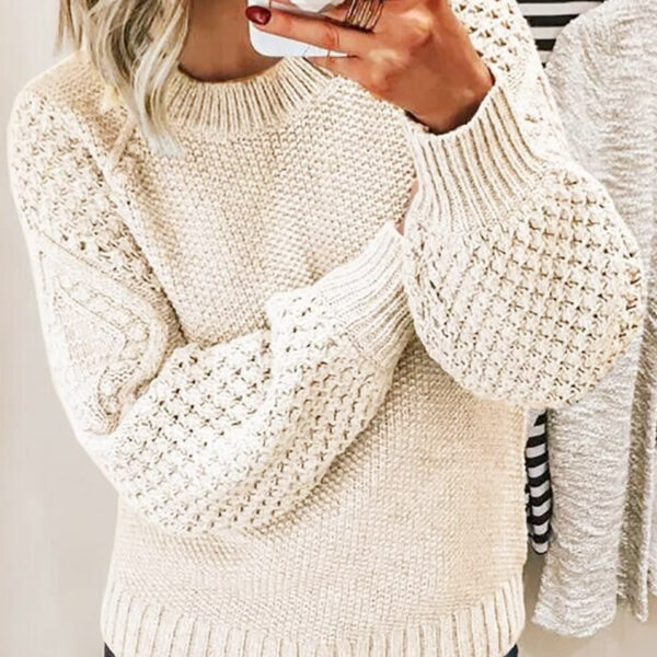 All Match Solid Color Thick Warm Sweater - Image 4