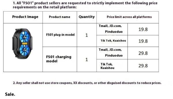 FS01 Twin Fan Air-cooled Charging Mobile Phone Radiator - Image 9