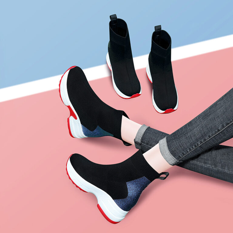 High-top stretch socks and shoes - Image 2