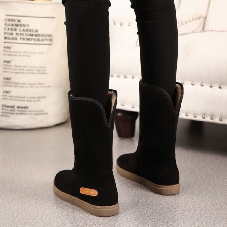 Women's Non-slip Platform Cotton-padded Boots Flat Winter - Image 3