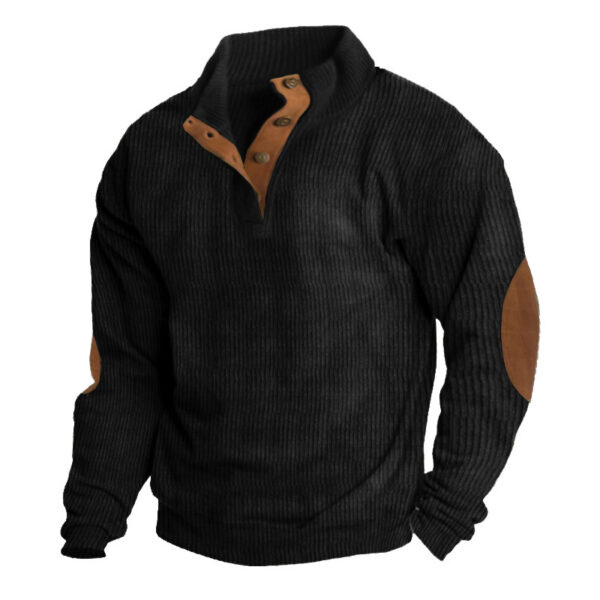 European Size Men's Outdoor Casual Stand Collar Long-sleeved Sweater - Image 7