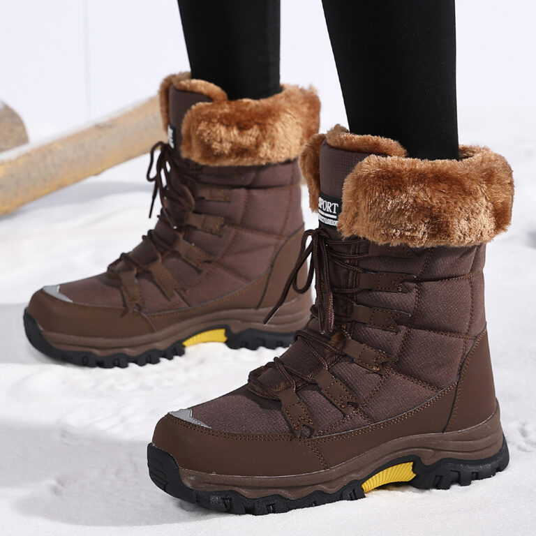 Waterproof And Cold-proof Long Boots Female Outdoor Plus Fluff Thickened - Image 6