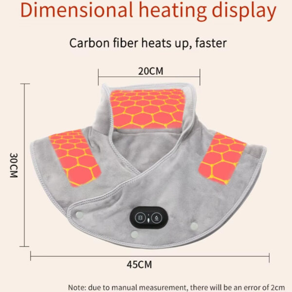 Electric Heating Shoulder Neck Pad Soft Comfortable Thermal Compress Cervical Shawl USB Heated Back Warm Wrap Tool Relief - Image 5