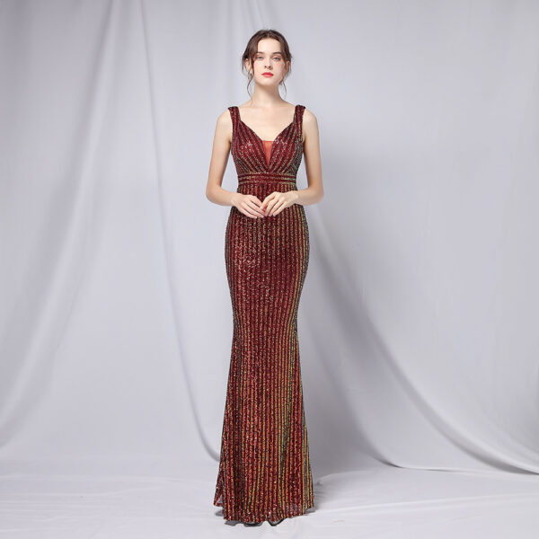 New Sequined Fishtail Long Dress - Image 8