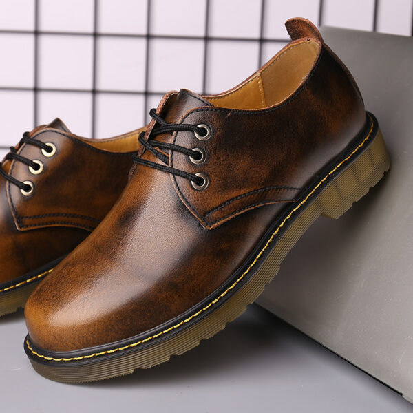 Fashion Simple Cowhide Men's Tooling Shoes - Image 2