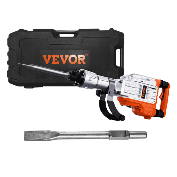 VEVOR Demolition Jack Hammer Concrete Breaker 3500W Electric Hammer 2 Chisel Bits - Image 6