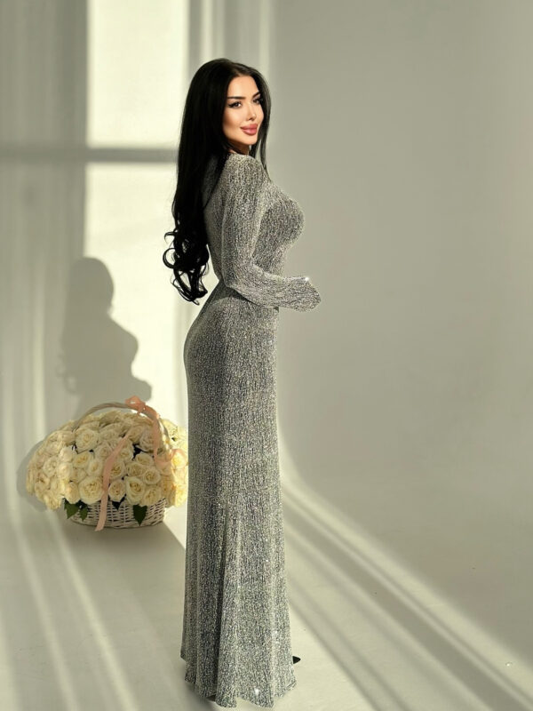 Round Neck Hot Diamond Maxi Dress - Image 2