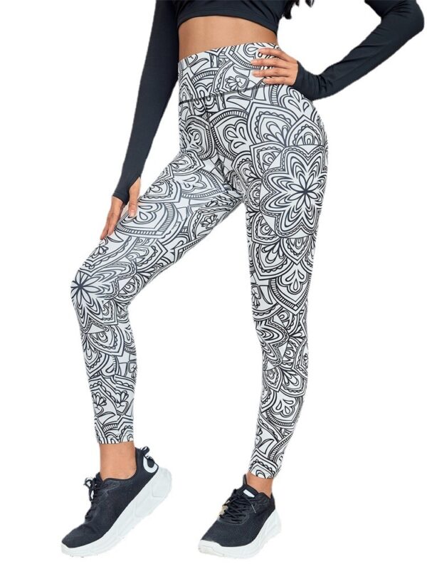 Running Workout Elastic Plus Size Yoga Leggings - Image 7