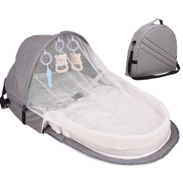 Baby Bed Travel Sun Protection Mosquito Net With Portable Bassinet Baby Foldable Breathable Infant Sleeping Basket - Image 3