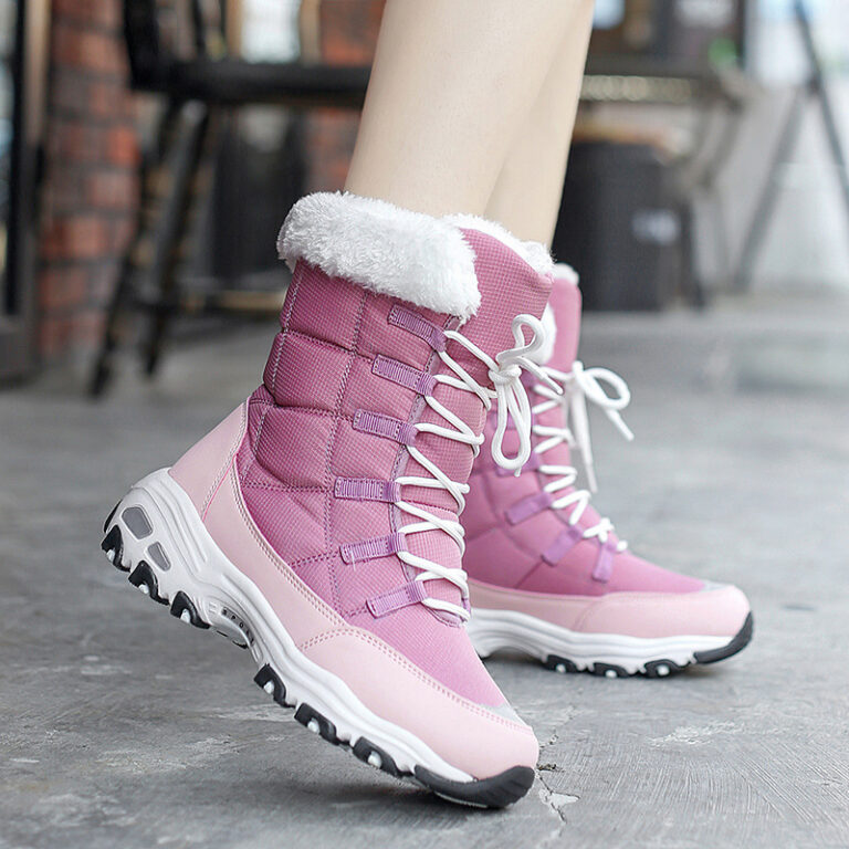 Women's Ski Boots And Velvet Mountaineering Platform Shoes - Image 2