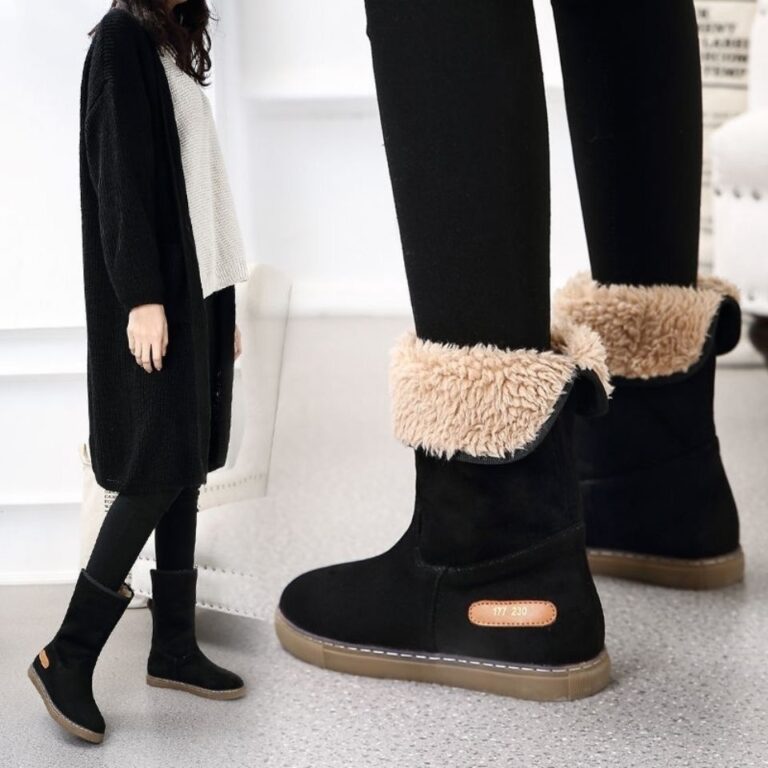 Women's Non-slip Platform Cotton-padded Boots Flat Winter