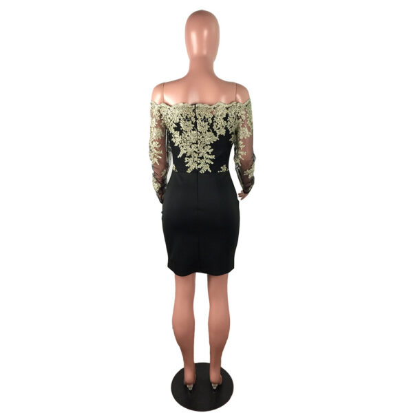 Water-soluble Lace Tube Top Long Sleeve Dress - Image 8